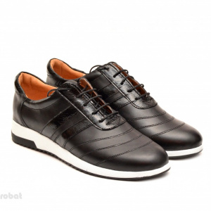 40 - Pantofi sport negri dama piele naturala cod P80 - Made in Romania