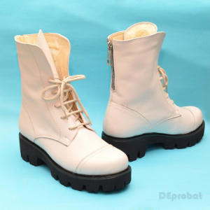 Bocanci Albi dama piele naturala sport-casual