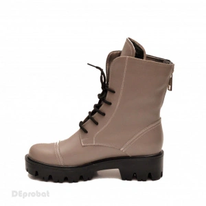 Bocanci gri dama piele naturala sport-casual