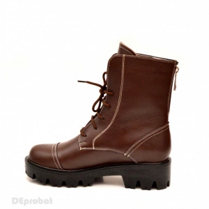Bocanci maro dama piele naturala sport-casual
