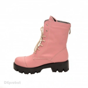Bocanci roz dama piele naturala sport-casual