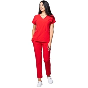 Costum medical Ambra dama - rosu