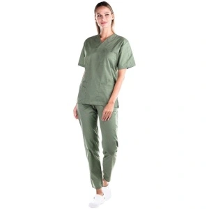 Costum medical PREMIUM unisex - verde khaki