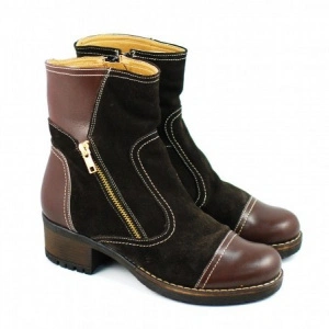Ghete dama casual-elegante maro din piele naturala cod G36M