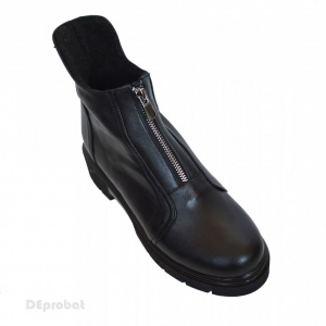 Ghete dama pentru primavara si toamna din piele naturala neagra