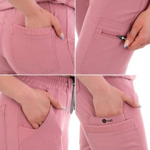 Pantaloni tip jogger roz - Ricci