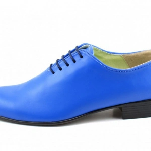 Pantofi barbatesti albastri piele naturala casual-eleganti cod P65A