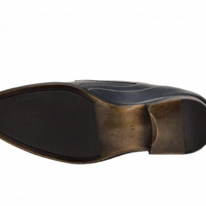 Pantofi barbatesti bleumarin lucrati manual piele naturala
