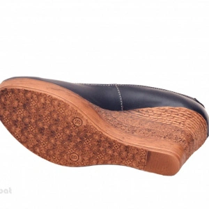 Pantofi bleumarin dama fabricati manual in Romania