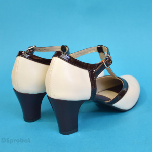 Pantofi dama albi eleganti din piele naturala