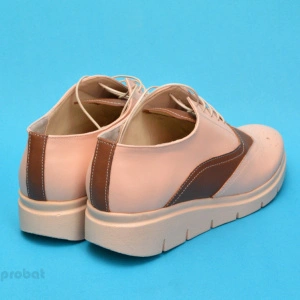 Pantofi dama bej casual-eleganti din piele naturala