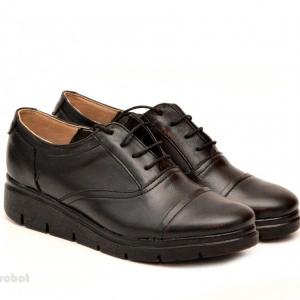 Pantofi dama negri casual-eleganti din piele naturala cod P47N