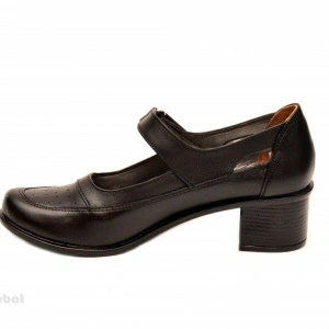 Pantofi dama piele naturala negri cu platforma