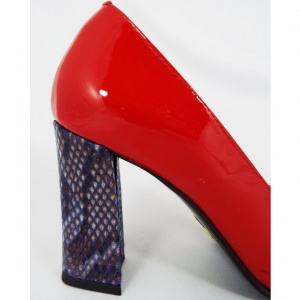 Pantofi dama rosii lacuiti din piele naturala cod P336 - Img 4