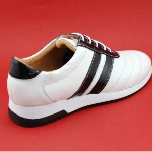 Pantofi sport dama piele naturala alb cu negru