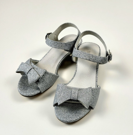 Sandale Elegante cu Toc Silver