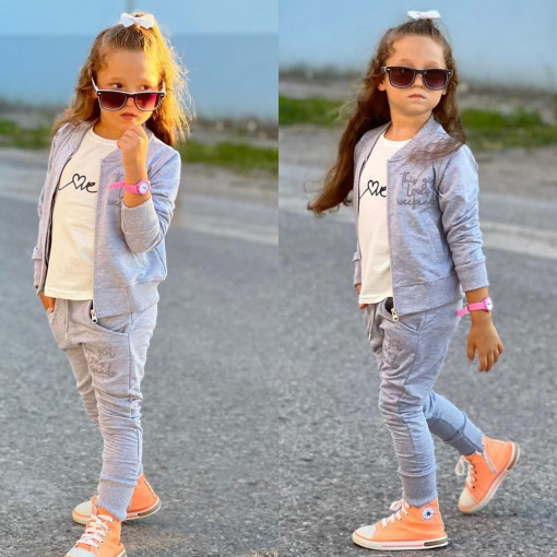 Compleu Girl Love 3 Piese Div. Culori 3-10 ani