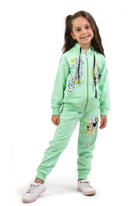 Compleu Minnie 2 Piese Verde 3-10 ani A4