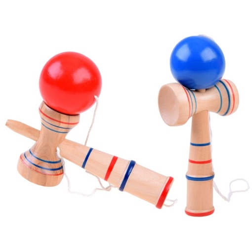 Kendama Profesionala din Lemn Multicolora