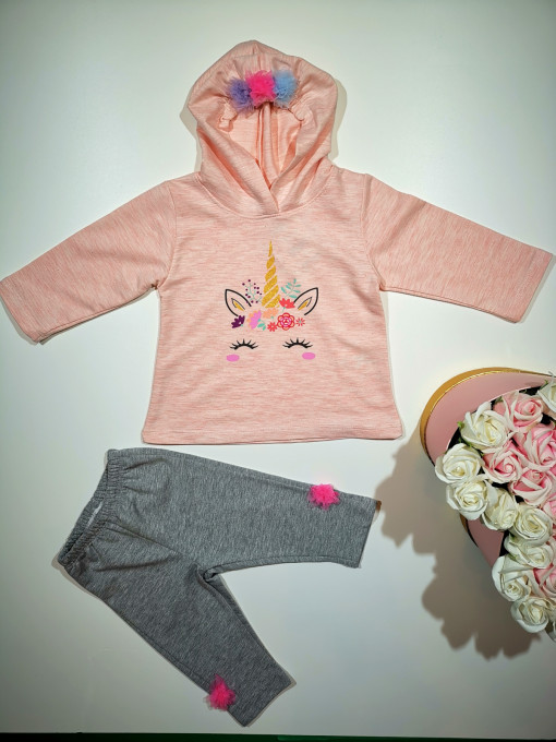 Compleu Unicorn Roz/Gri