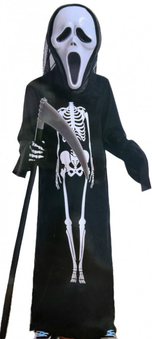Costum Schelet cu Masca 6-10 ani