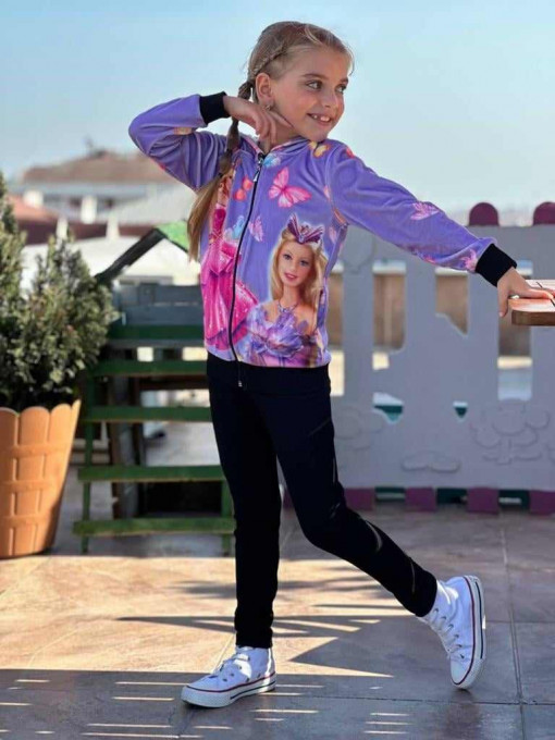 Compleu Melania cu fluturasi 2 piese 4-10 ani