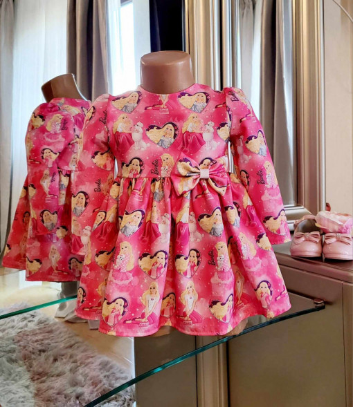 Rochie Barbie Maneca Lunga 2-7 Ani s3