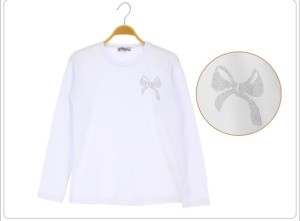 Bluza Alba Scoala 6-13 Ani