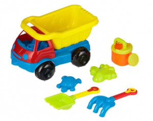 Camion Rosu Bleu 5 Accesorii Nisip - Img 1