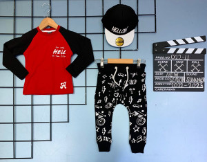 Compleu Cool Boy 3 Piese Bumbac Div Culori 1-5 ani - Img 6