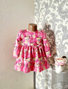 Rochie Barbie Maneca Lunga 2-7 Ani s3 - Img 3