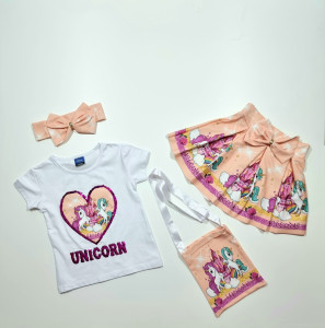 Compleu Unicorn 4 Piese Diverse Culori - Img 2