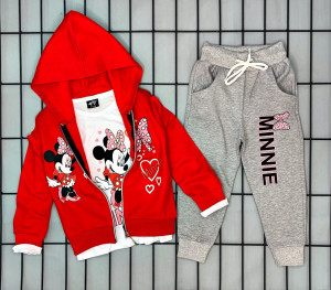 Compleu Bumbac Minnie 3 Piese Div Culori 3-10 ani A32 - Img 4