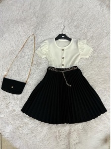 Rochie Melody 3 Piese Div Culori 3-14 Ani - Img 3