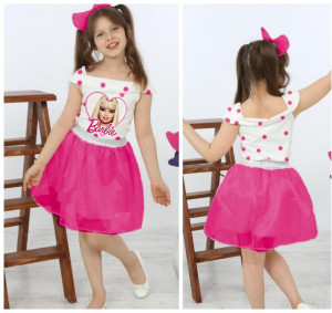 Compleu Barbie Fusta/Bluza 2-11 ani - Img 1
