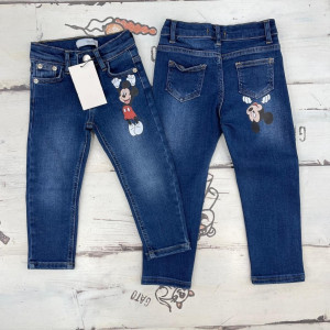 Pantalon Blugi Albastri cu Imprimeuri 2-8 ani