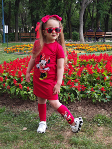 Rochita Minnie cu Jambiere si Bentita 3-10 Ani - Img 4