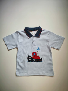Tricou Tip Polo Baieti Gri
