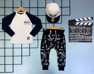 Compleu Cool Boy 3 Piese Bumbac Div Culori 1-5 ani - Img 2