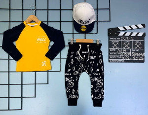 Compleu Cool Boy 3 Piese Bumbac Div Culori 1-5 ani - Img 3