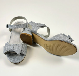 Sandale Elegante cu Toc Silver - Img 3