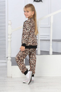 Compleu Wild Animal Print Catifea 3 Piese 4-10 Ani - Img 3