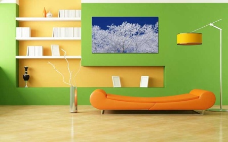 Tablou Canvas Copaci Inghetati