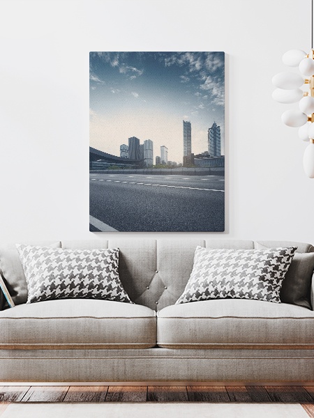 Tablou Canvas Skyline Urban la Apus