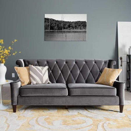 Tablou Canvas Copaci Alb-Negru