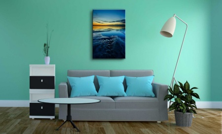 Tablou Canvas peisaje ultimile raze pe malul marii