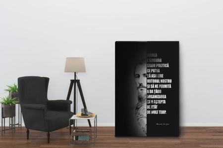 Tablou Canvas Citate Motivationale Alexandru Ioan Cuza - Marea Unire