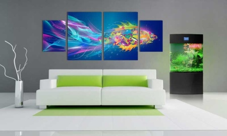 Tablou Canvas Multicanvas Peste Abstract