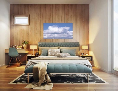Tablou Canvas Nori Albi pe Cer