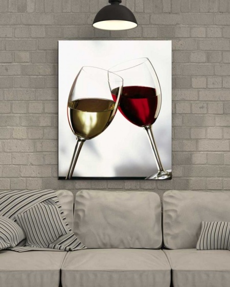 Tablou Canvas Vin Alb si Rosu